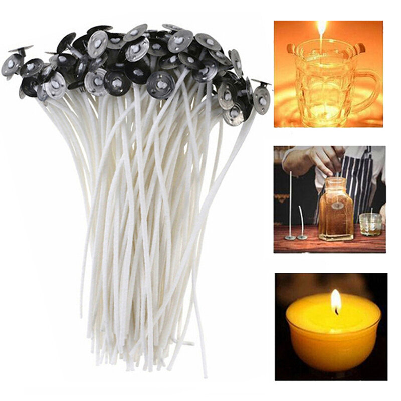 20PCS Candle Wicks Pre-waxed Wicks DIY Candle Making Cotton Candle Wick 9/12/15/17/20cm Practical Candle Making Accessories