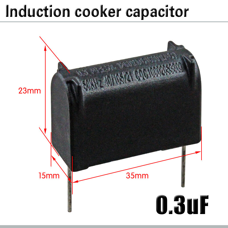 Condensador de Cocina de Inducción, inversor Vertical y Horizontal, 0,3 UF, 630V, 1200V, 1 unidad