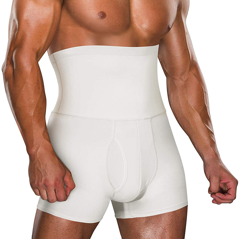 Mannen Tummy Controle Shapewear Shorts Hoge Taille Afslanken Body Shaper Taille Trainer Gordel Compressie Ondergoed Boxer