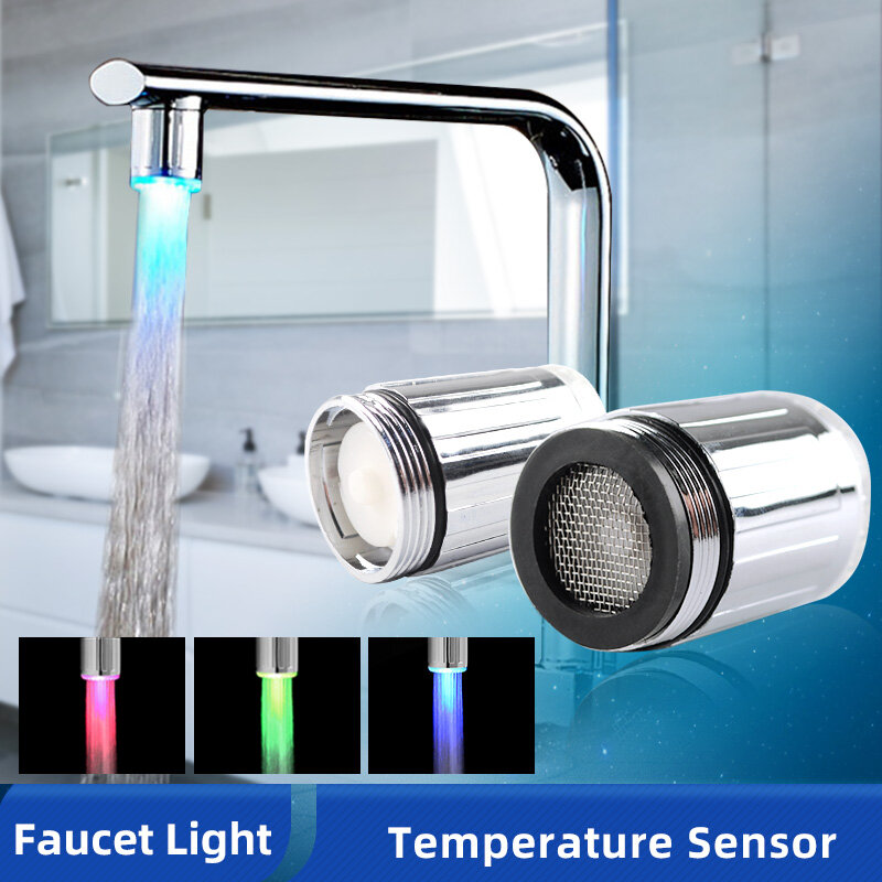 OK-B-grifo de agua con sensor de temperatura hidroeléctrico, accesorios de ducha, boquilla de grifo para baño, luz de cabeza de cocina, 3-7 colores