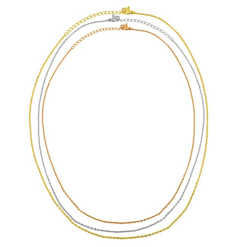 OCESRIO catene per collana in ottone placcato oro genuino larghezza 1.5mm per gioielli che fanno gioielli all'ingrosso di qualità cana01