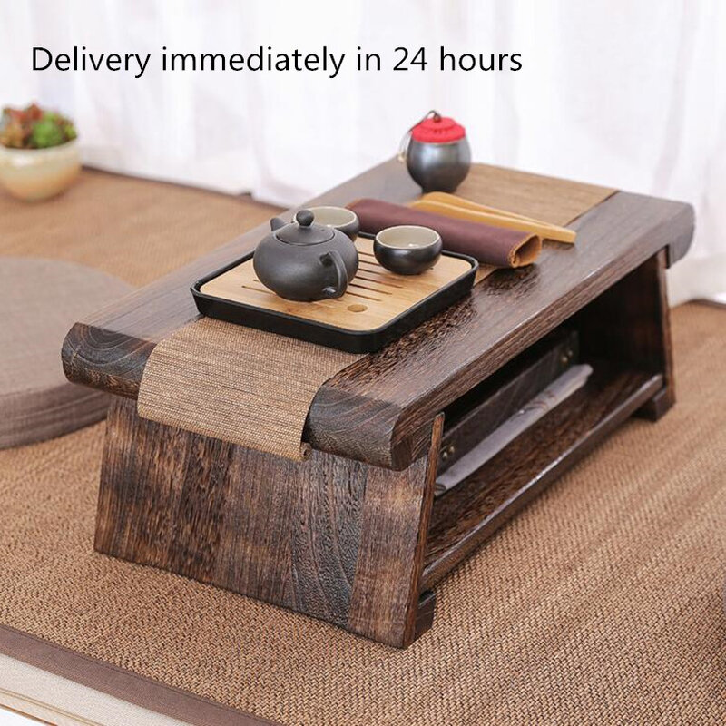 Multi Lipat Kayu Teh Jepang Meja untuk Ruang Tamu Furniture Rendah Minimalis Modern Kompak Tatami Kopi Meja Lipat Kayu