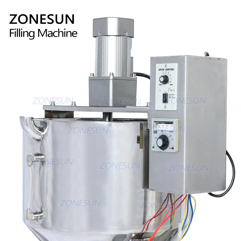 ZONESUN หัวฉีดเดี่ยว Paste ครีมน้ำผึ้งช็อกโกแลตซอสน้ำขวดบรรจุเครื่องเครื่องทำความร้อน