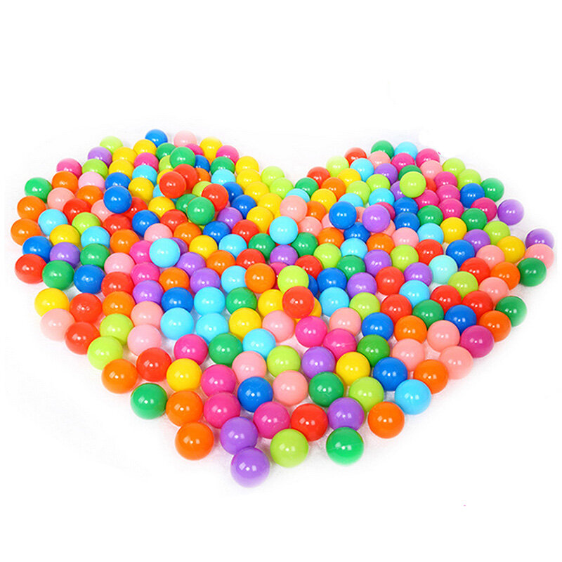 Bola de plástico colorida 1 peça, 5.6/7cm, dia, ecológica, bolas de plástico macio, divertido, bebê, crianças, bola de natação, piscina de água, bolas de onda de oceano