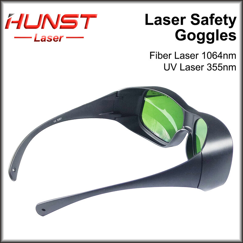 Hunst 1064nm UV355 Laser Kính Bảo Hộ Bảo Vệ Mắt Kính Che Chắn Bảo Vệ Kính Mắt 180-420nm 780nm-1100nm Cho YAG Sợi Thun Laza
