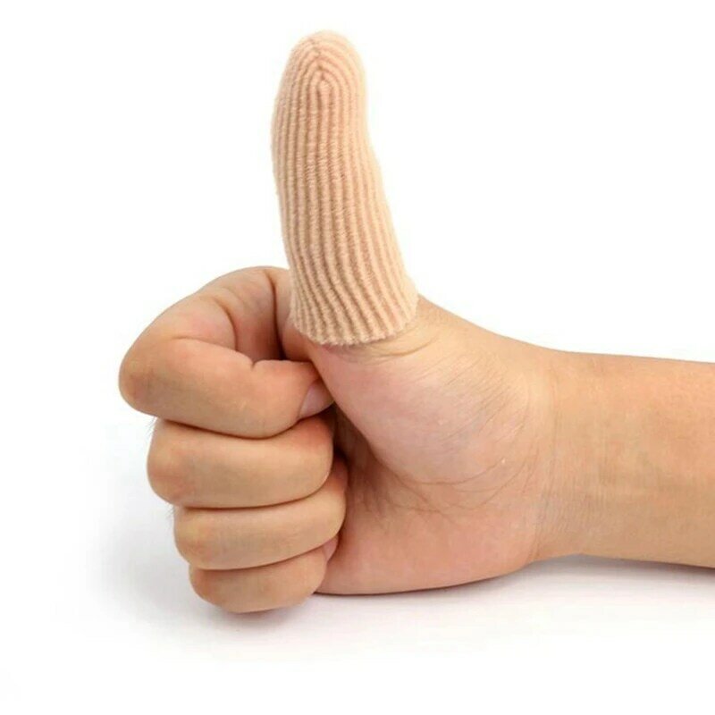 1Pc separatory palców tkaniny tuba żelowa bandaż palec i ochraniacz palców u stóp ręka ból stóp ulga pokrywa dla stóp może Cilp długość