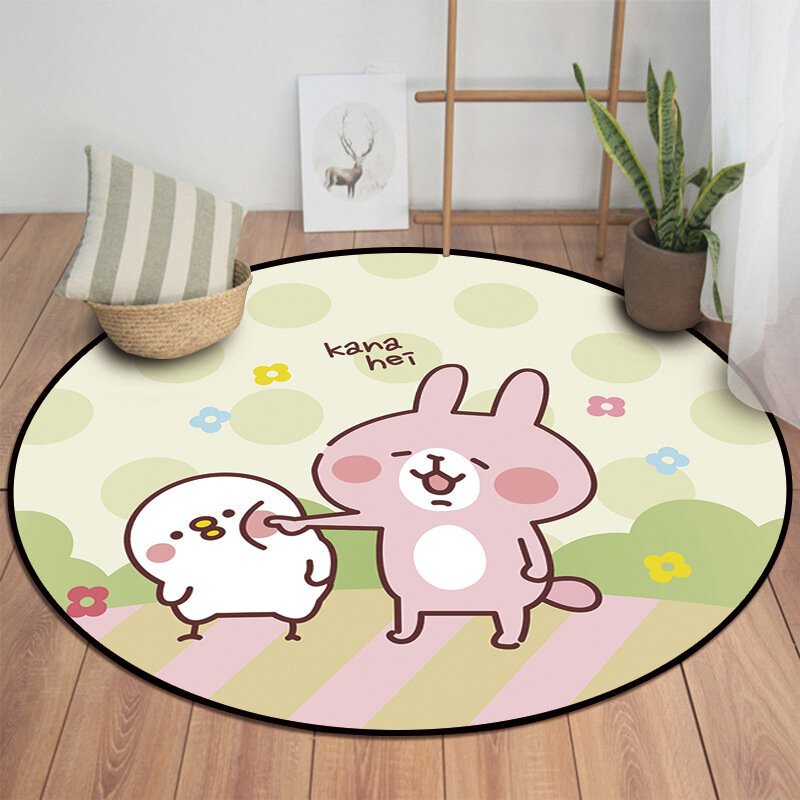 INS Early Education Center Round Carpet Kids Tent Play Pad Hanging Computer Chair Carpet Non-slip Floor Pad Photography Props
