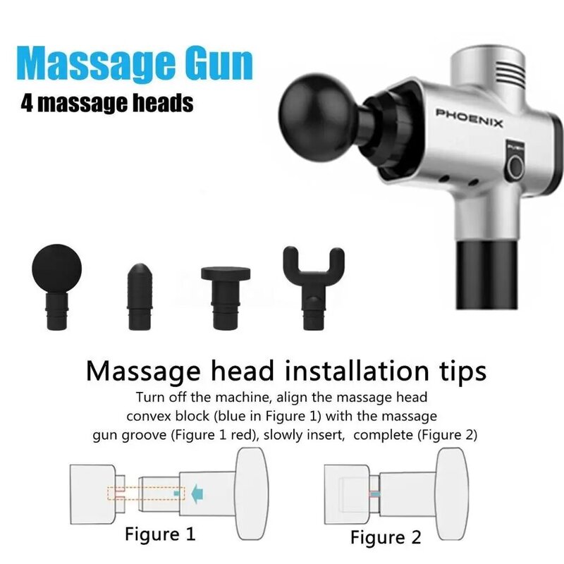 Phoenix massage Gun tool Slimming back pain relief energy treatment machine pump fitness gear electric Massager remedy With Bag