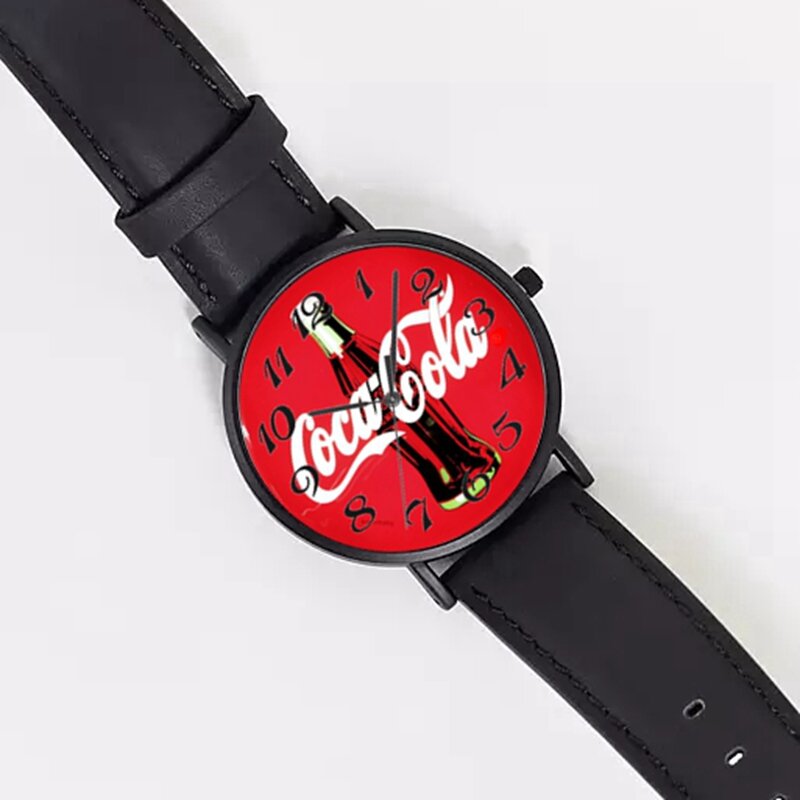Новые Полностью черные кожаные Цифровые кварцевые наручные часы с кожаным ремешком в винтажном стиле, подарки для мужчин и женщин