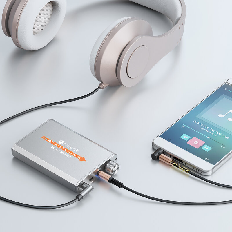 Neoteck amplfiers fone de ouvido amplificador aux portátil no porto para o telefone android player música amp com 3.5mm jack cabo