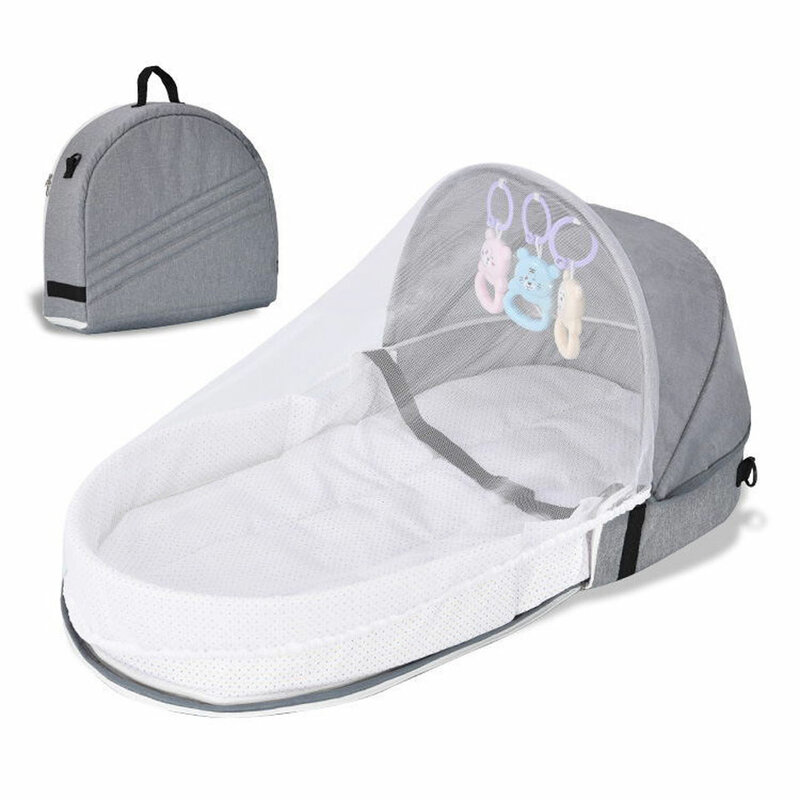 Nido portátil de viaje para bebé, cuna multifunción con mosquitera, plegable, para dormir