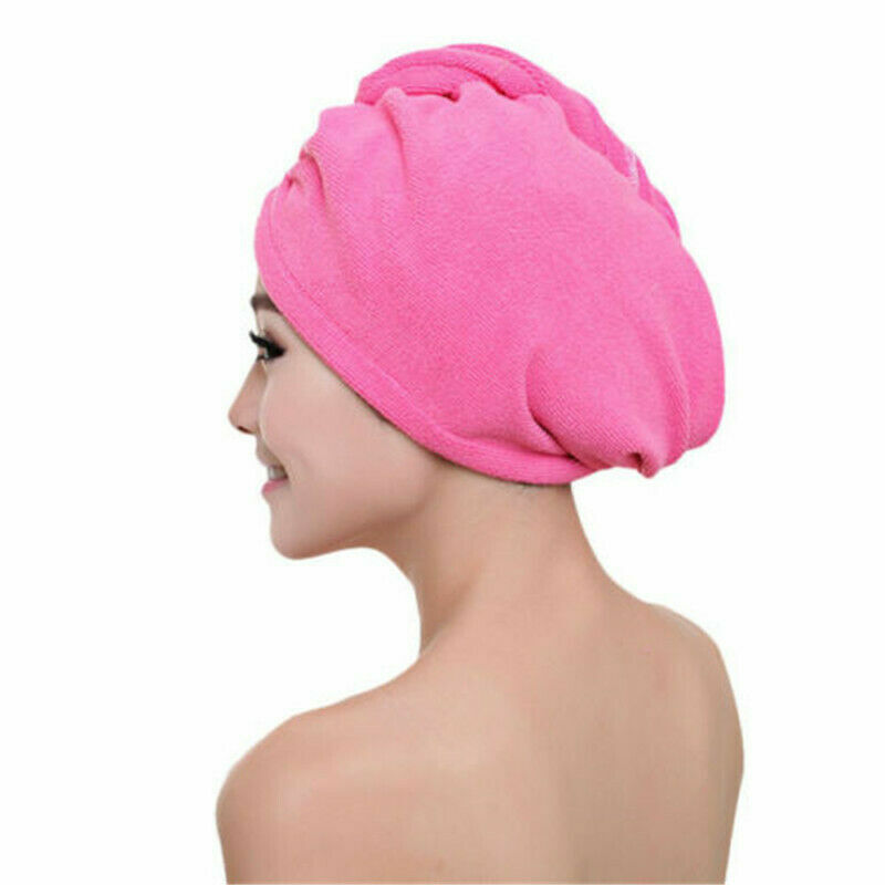 Women Microfiber Bath Towel Hair Quick Drying Towel shower Cap Hat Turban Head Wrap Bathing Tools For Lady
