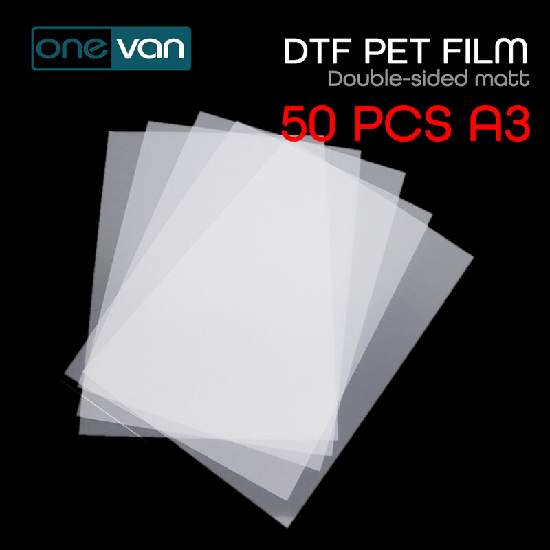 50 stück von A3 PET film, doppelseitige matte, keine papier marmelade, geeignet für DTF drucker transfer T-shirt kleidung
