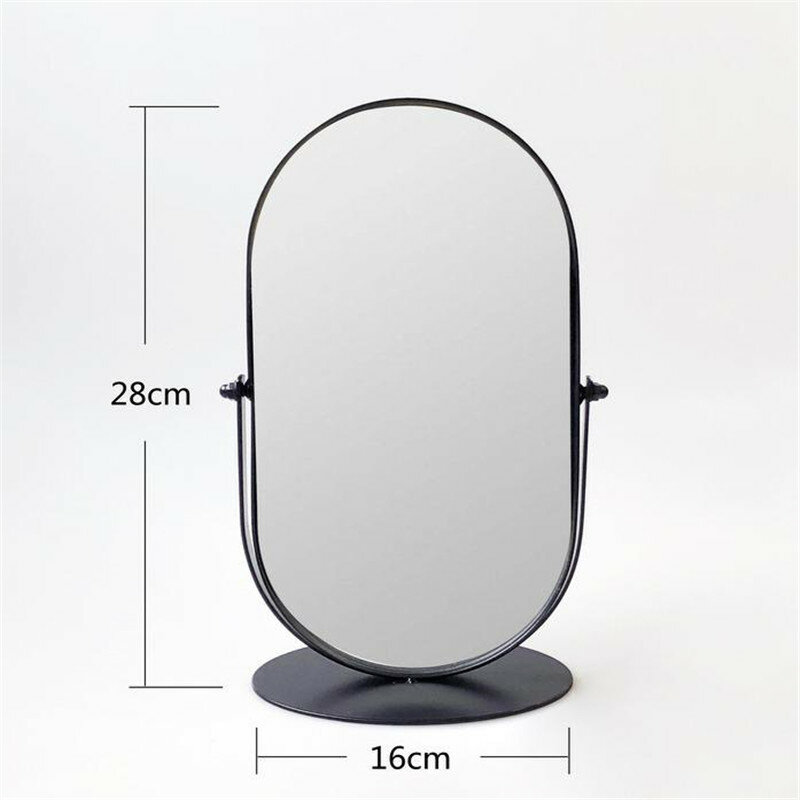 New Arrival Nordic Style Makeup Mirror Metal Mirror Bathroom Vanity Cosmetic Mirror Table Top Mirrors For Bathroom 20#
