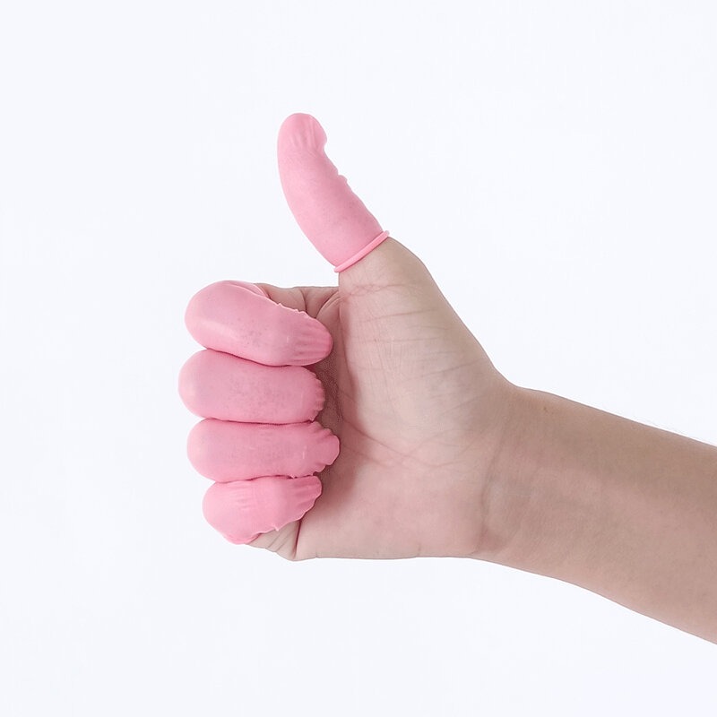 SUEF 20/50 stücke Fingerlinge Natur Latex Tragbare Multifunktions Einweg Fingertip Schutz Gummi Handschuhe ungiftig @ 3
