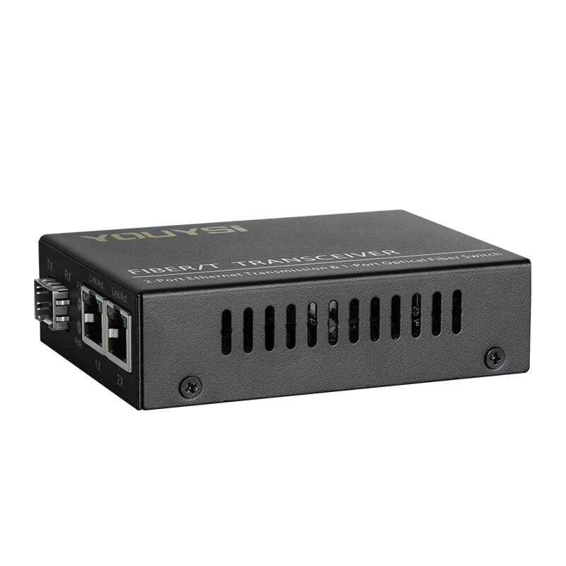 Convertitore di media della fibra del porto 1000M di YOUYSI 2 YYS-MC512F al ricetrasmettitore del convertitore di Ethernet di SFP del convertitore di Media di Gigabit RJ45