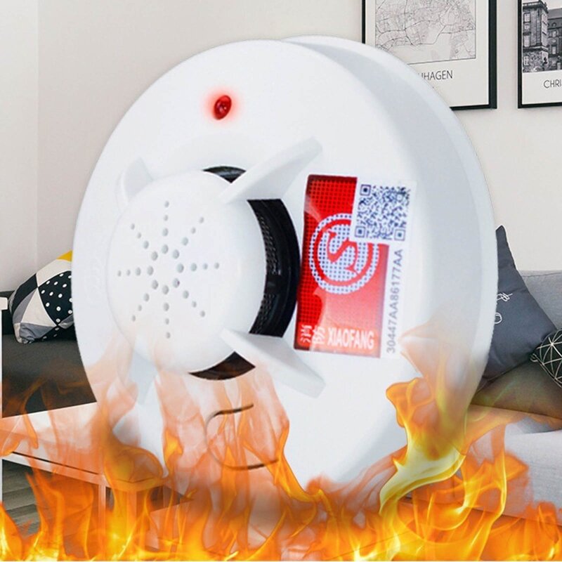 Smoke Detector Fire Alarms 9V Battery Operated Smoke Alarms Easy Installation with Light Sound Warning Fire Safe