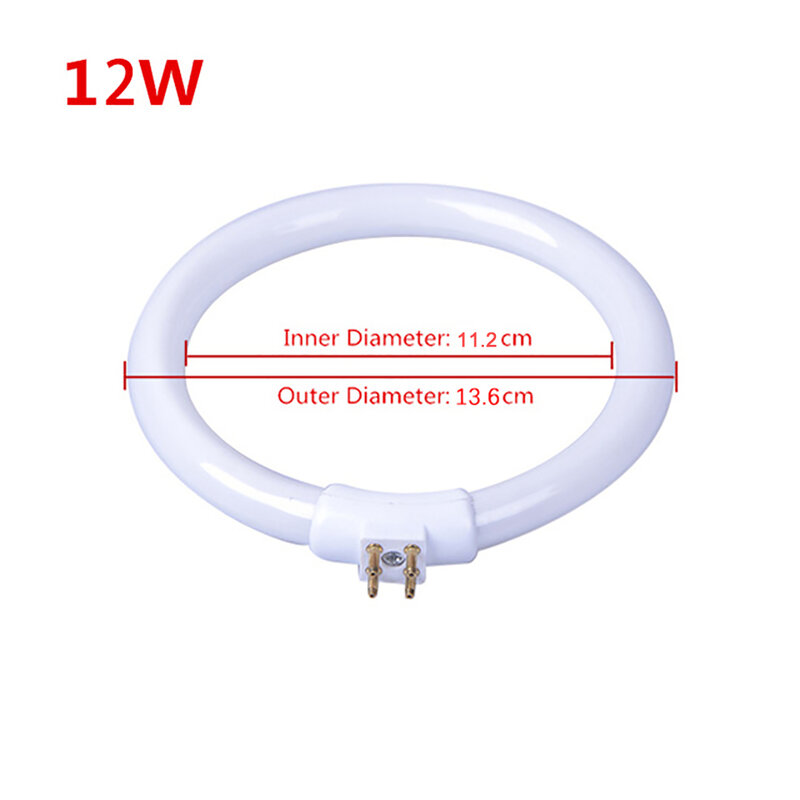 T4 anel redondo anel de lâmpada fluorescente 11w 110v & 220v g10q, 4 pinos de lupa de vidro, lâmpada pequena de mesa branca