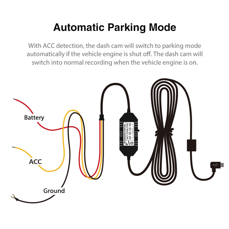Viofo-Cámara de coche A129 A119 V3, Kit de Cable duro ACC de 3 cables HK3 para Modo de estacionamiento opcional Mini/Micro2/ATC/ATS fusible Tap