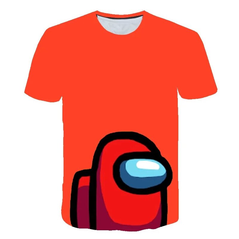 Kawaii новая футболка с надписью «Игра среди нас» для детей 2020 забавные летние топы мультяшная футболка Impostor Графические футболки хип-хоп унис...