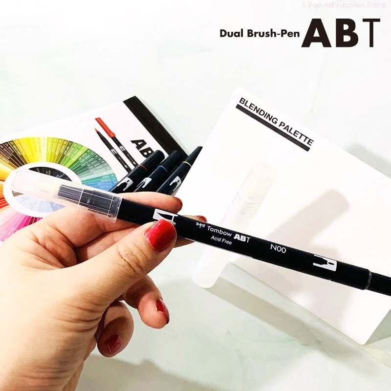 NEW TOMBOW AB-T Japan 4/10/12Set Double Head Markers Art Soft Brush Pen Water Marker Pen Painting Drawing Writing Art Supplies