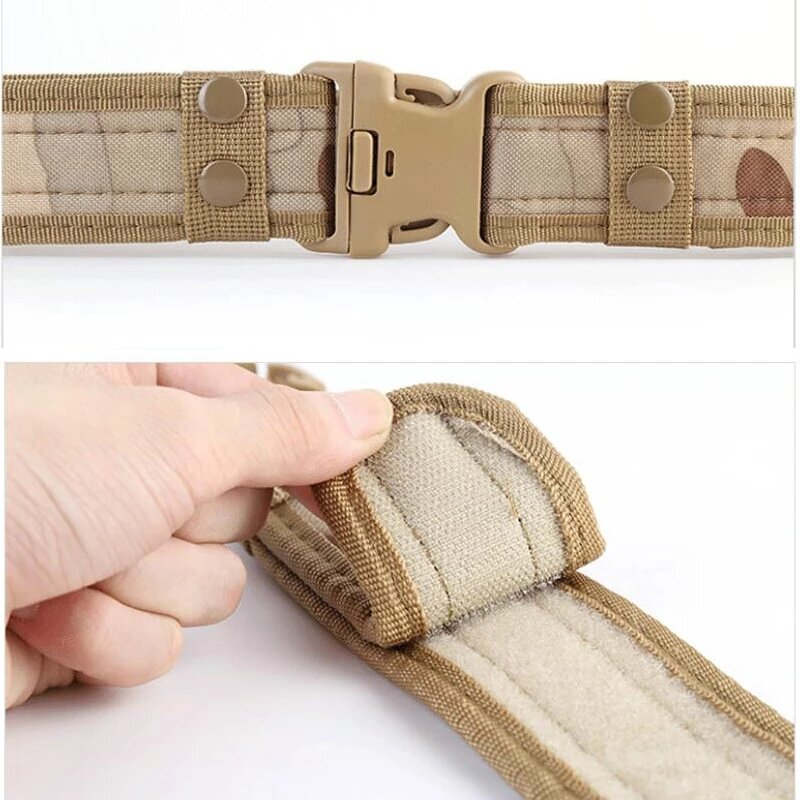 Quick Release Tactical Belt New Army Style Combat Belts Fashion Men Canvas Waistbands Man Outdoor Hunting Camouflage 130cm