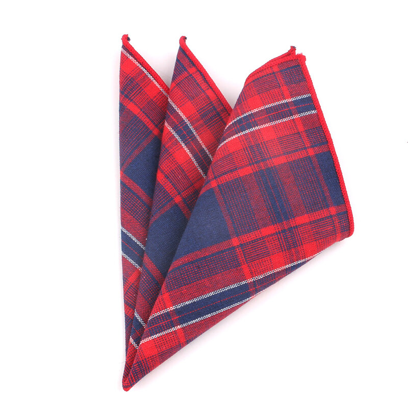 Suit Pocket Square For Men Plaid Cotton Hanky Mens Handkerchiefs Casual Suits Square Handkerchief Towels For Party Scarves