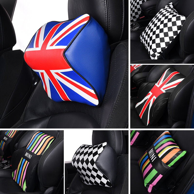 Автомобильная подушка для шеи, подушка для головы сиденья, поясничный подголовник для MINI Cooper F54 F55 F56 F60 R55 R56 R60 R61, автомобильные аксессуары