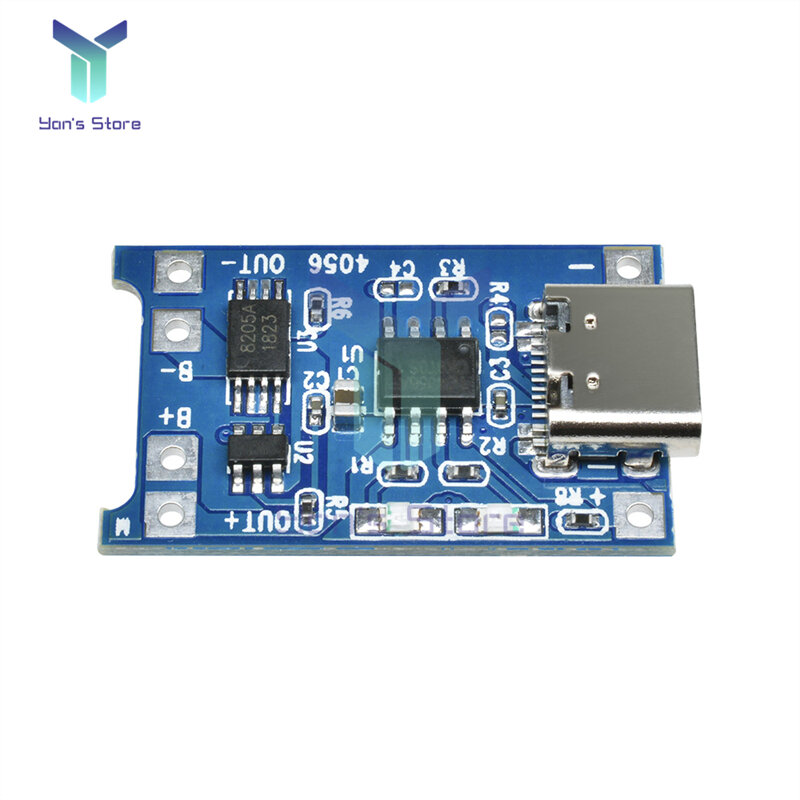 TC4056A 5V 1A Lithium Pin Li-ion Sạc Pin Module Micro USB Loại C Ban Bảo Vệ Nguồn Điện 18650 bo Mạch Sạc
