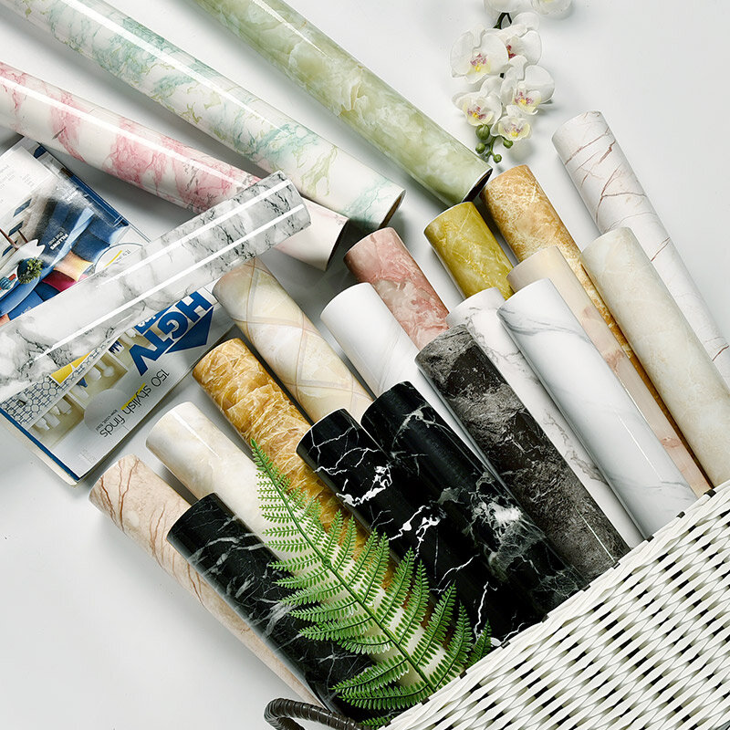 Bianco perla fai da te pellicola decorativa PVC autoadesivo carta da parati mobili ristrutturazione adesivi armadio da cucina carta da parati impermeabile