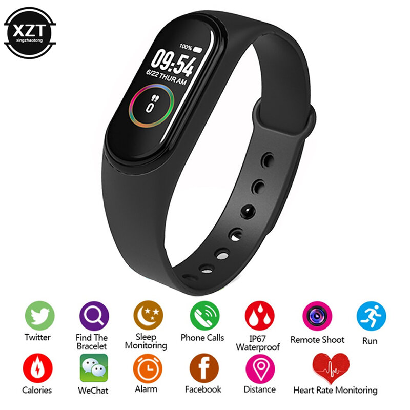 Digitale Smartwatch Wasserdichte Bluetooth-kompatibel Uhr Blutdruck Herz Rate Monitor Schrittzähler Gesundheit und Sport Monitor