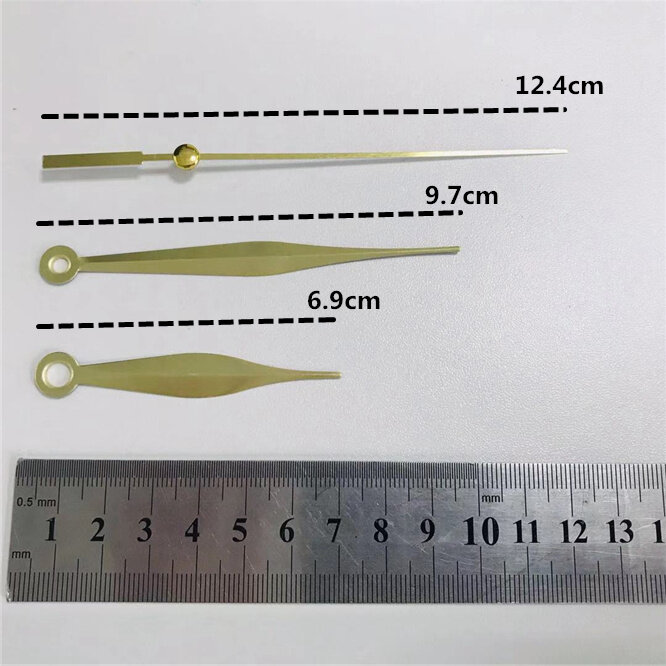1 Set Gouden Handen Stille Muur Quartz Uurwerk Mechanisme 18Mm As Reparatie Tool Onderdelen Kit Diy Set Met haak