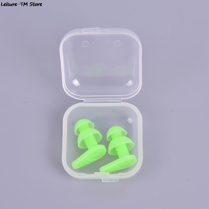 Tapones para los oídos de silicona para niños y adultos, audífonos suaves antiruido, impermeables, para nadar y bucear, 2 piezas
