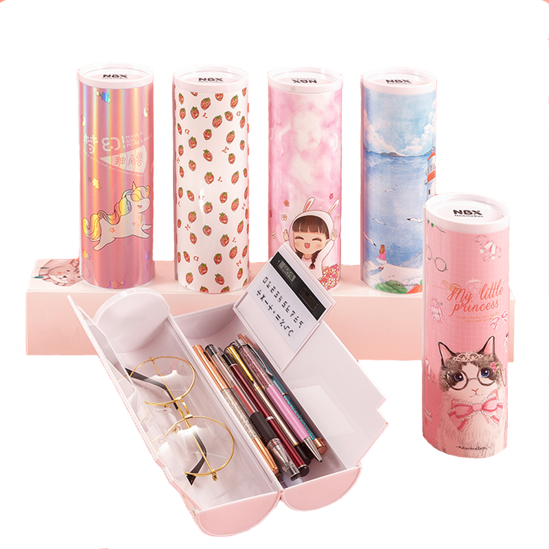 NBX Children Pencil Case for Girls Calculator Anime Plastic Plush Cute Favorite School Stationery Supplies with Gift Pencil Case