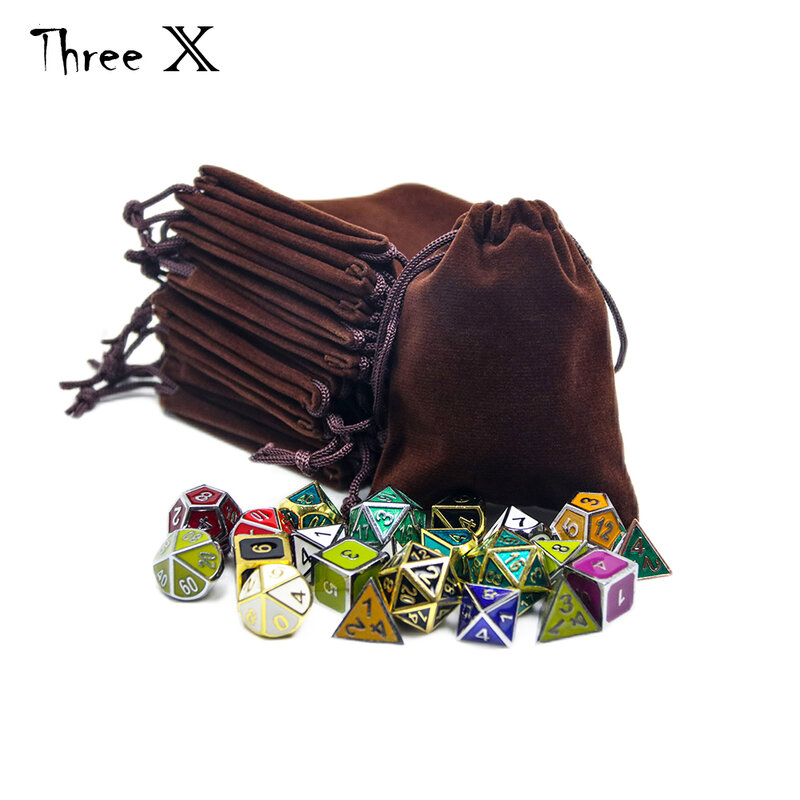 Set of 10 4.0" x 3.15" Durable Velvet Carry Bag Pouches w/Drawstring for Dice Jewelry Gift Packaging