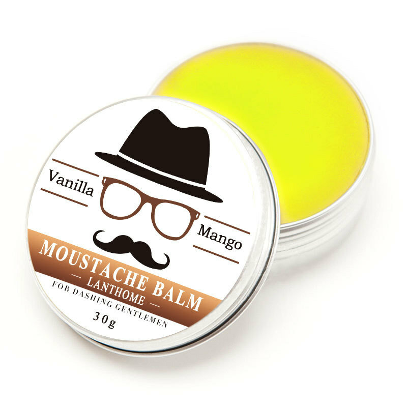 3pcs Professional Natural Beard Conditioner Beard Balm For Beard Growth And Organic Moustache Wax For Beard Smooth Styling 30g