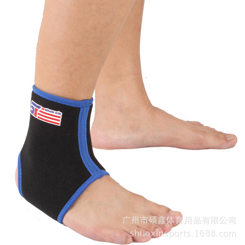 Protezione per caviglia in spugna elastica ultraleggera SX860-B blu e nera
