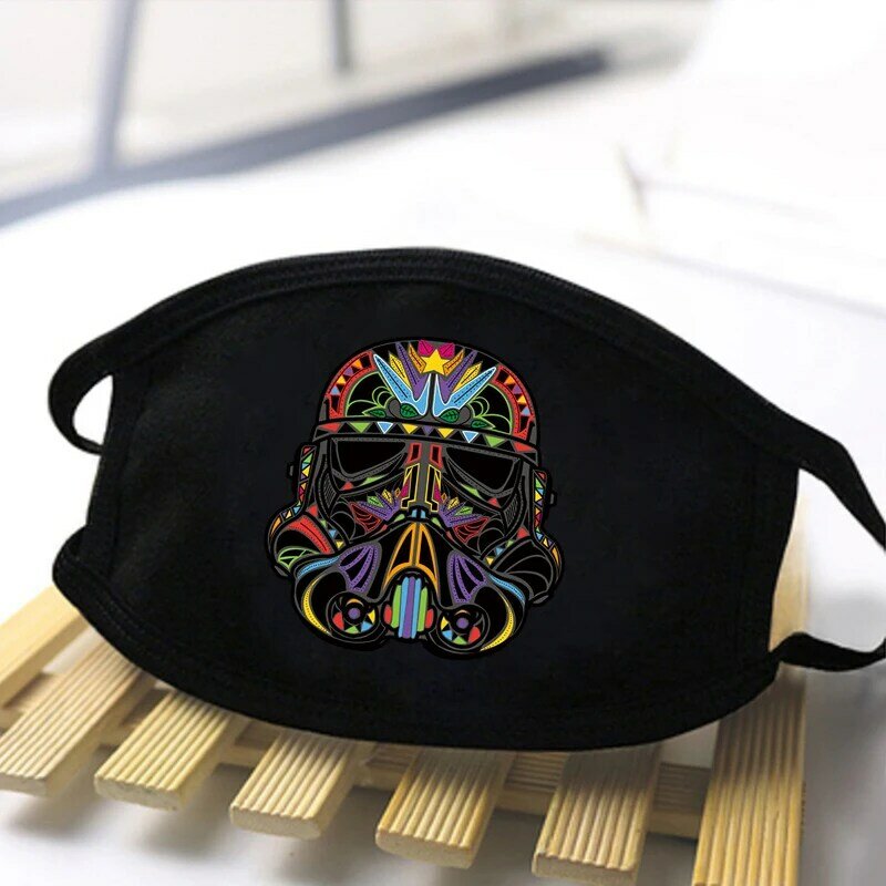 Mens/Women Star Wars Print Face Mask Washable Dustproof Male masque Mouth Face Polyester Antibacterial Male Comfortable Masks