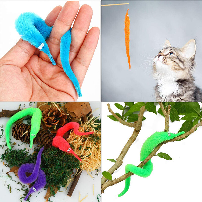 Twisty Worm Magic Toys Party Favors Fuzzy Worm On A String Christmas Halloween Wizard New Strange Trick Toys For Kids