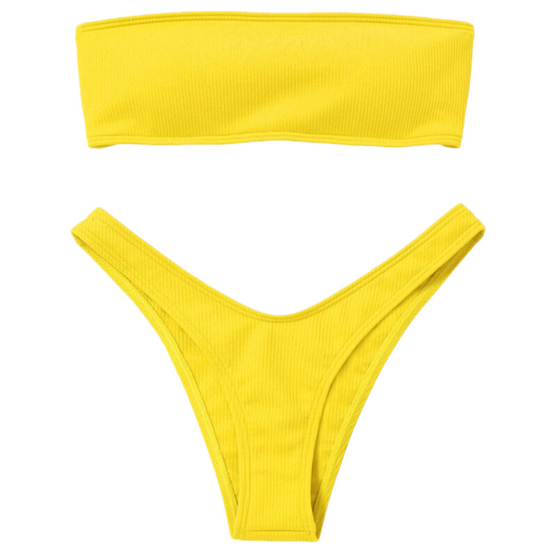 Bikini damskie z wysokim stanem kontrola brzucha dwuczęściowy strój kąpielowy stroje kąpielowe 2021 dziewczyna strój kąpielowy kobieta Fahsion stroje kąpielowe hiszpania