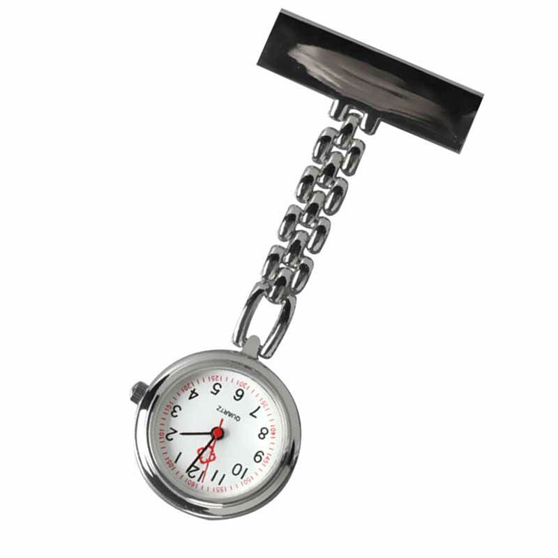 Reloj de bolsillo de mesa para enfermera, Mini reloj de moda con broche de cadena, relojes de cuarzo, regalos, EIG88