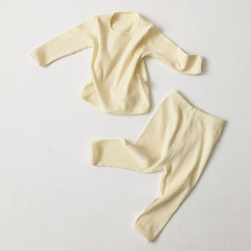 Zestawy piżam dziecięcych dla 1-8Y dzieci salon nosić dla chłopców dziewcząt pełna rękaw jesień zima koszulki dla dzieci + spodnie dziewczyny chłopcy bielizna nocna