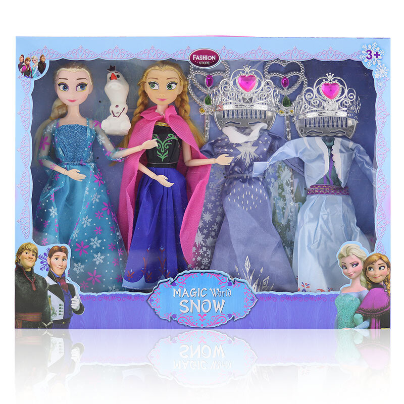 Disney Frozen 2 sukienka dla lalek mrożona królowa śniegu lalki księżniczki zabawka modne ubranie na co dzień ręcznie wykonana tkanina stroje-akcesoria najlepsze DIY