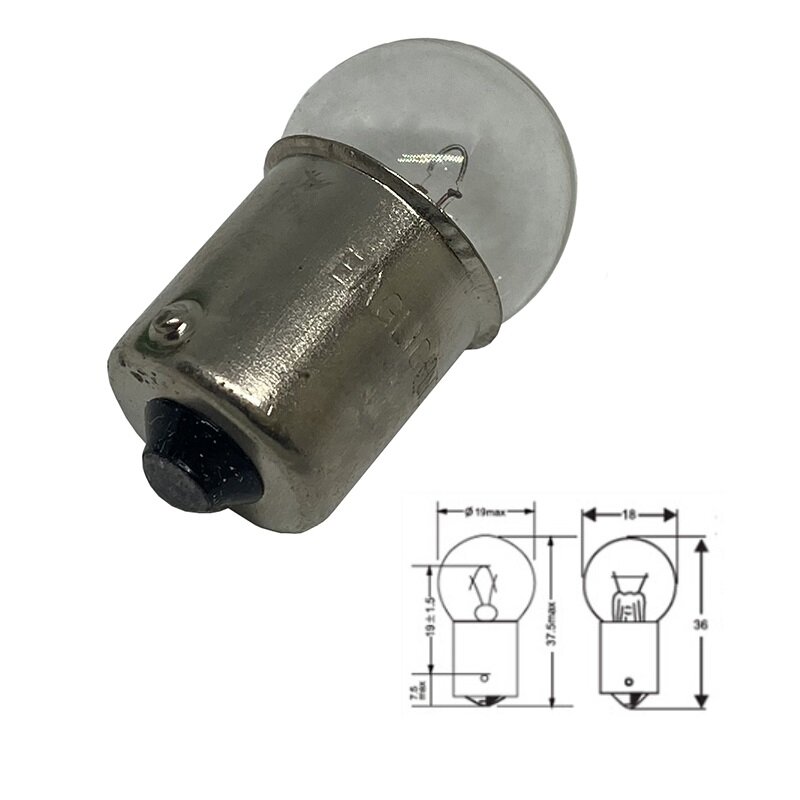 Ampoule de porte de voiture, 4X G18 R10W 12V 10W BA15S 2405, lumières externes ambre clair, signaux de virage latéraux, lampe halogène automatique