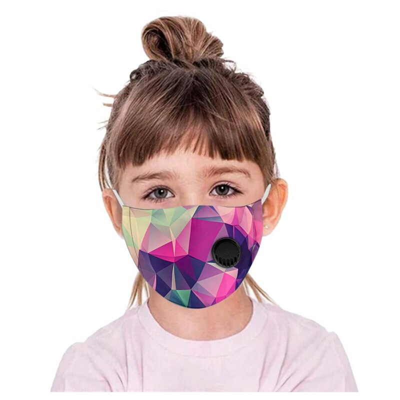Mascarilla de algodón lavable para niños y niñas con dibujos animados Maske cara de carbón activado maskslavable y reutilizable bufanda Maske 9