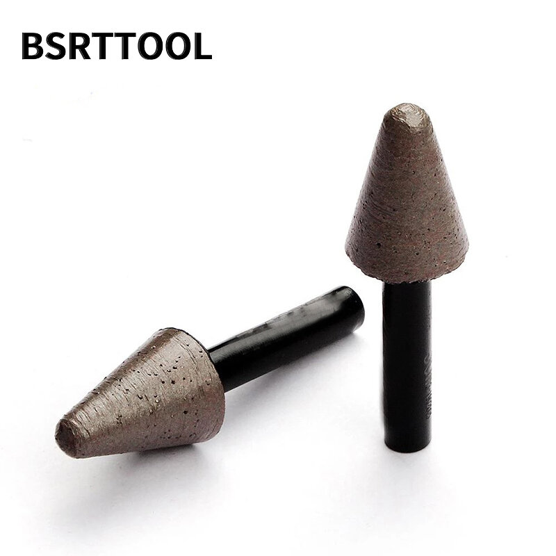 Bsrttool 2個ダイヤモンド焼結研削ヘッド円錐研削ビット大理石御影石大理石のタイル研削研磨ツール
