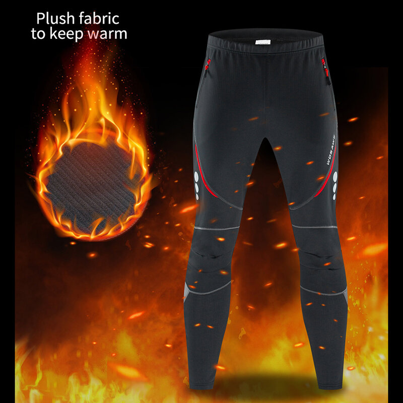 WOSAWE-pantalones de ciclismo para hombre, resistentes al viento, impermeables, gruesos, cálidos, para ciclismo de montaña pantalon bicicleta hombre invierno