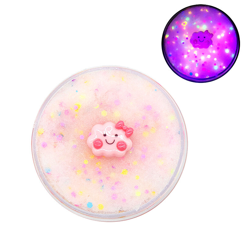 60ml Fluffy Slime Lizun DIY Toy for Fluorescent Crystal Mud Soft Clay Plasticine Colored Clay Charms Slime Supplies Kids Toy