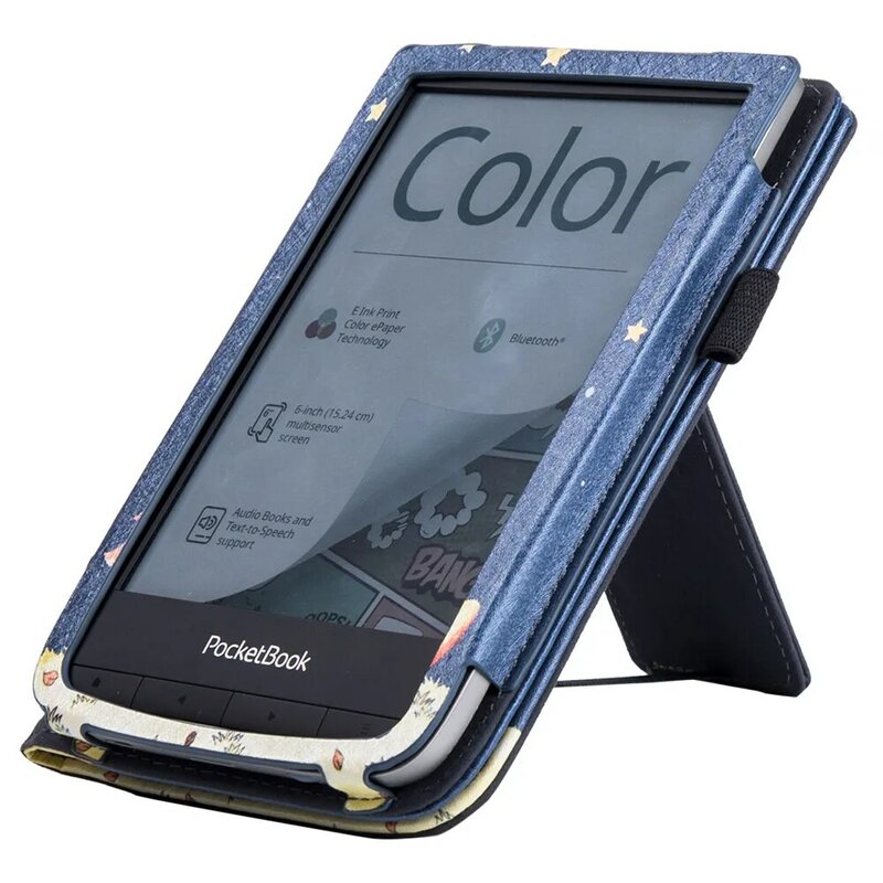 Чехол AROITA для PocketBook 633 Color/PocketBook 632 Plus/PocketBook 632 Aqua e-Reader-с подставкой/ремешком на руку/автоматическим спящим режимом/пробуждением