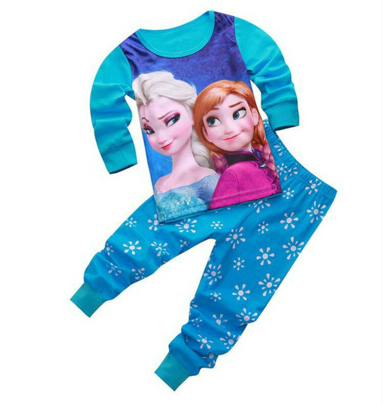 Lente Kinderen Pyjama Sets Cartoon Frozen Anna Elsa Cars Spiderman Minnie Kid Pyjama Baby Jongen Meisjes Baby Dwarsliggers Nachtkleding